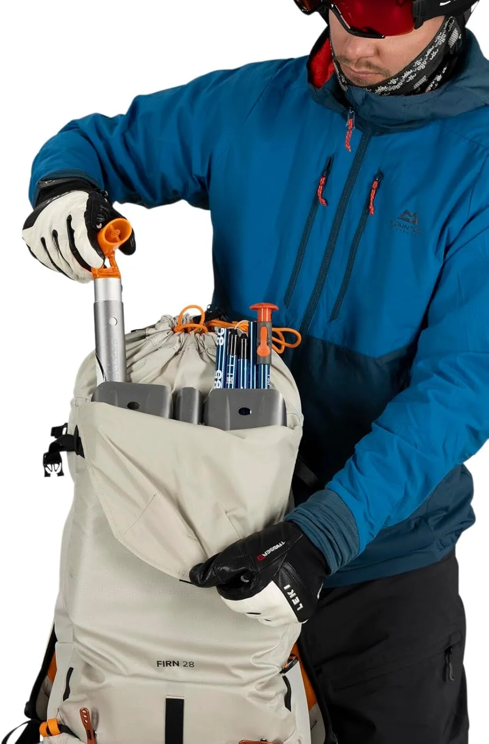 Osprey Firn 28L Ski and Snowboard Backpack, Sandy Grey/Tequila Orange, Medium/Large
