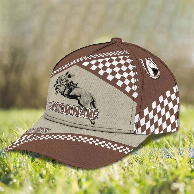 Personalized Horse Riding Cap for Horse Racing Athlete Horse Hat for Him