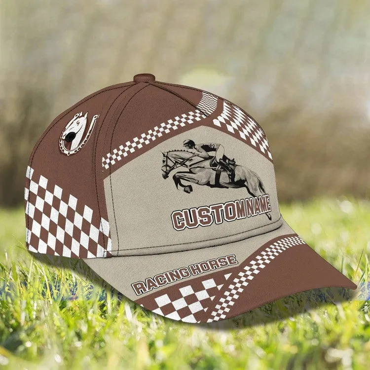 Personalized Horse Riding Cap for Horse Racing Athlete Horse Hat for Him
