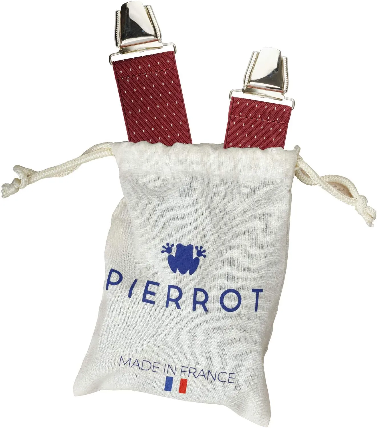 PIERROT Suspenders for Men Premium with Very Strong Clips - One Size Adjustable - Wide Heavy Duty Braces for Men Trousers