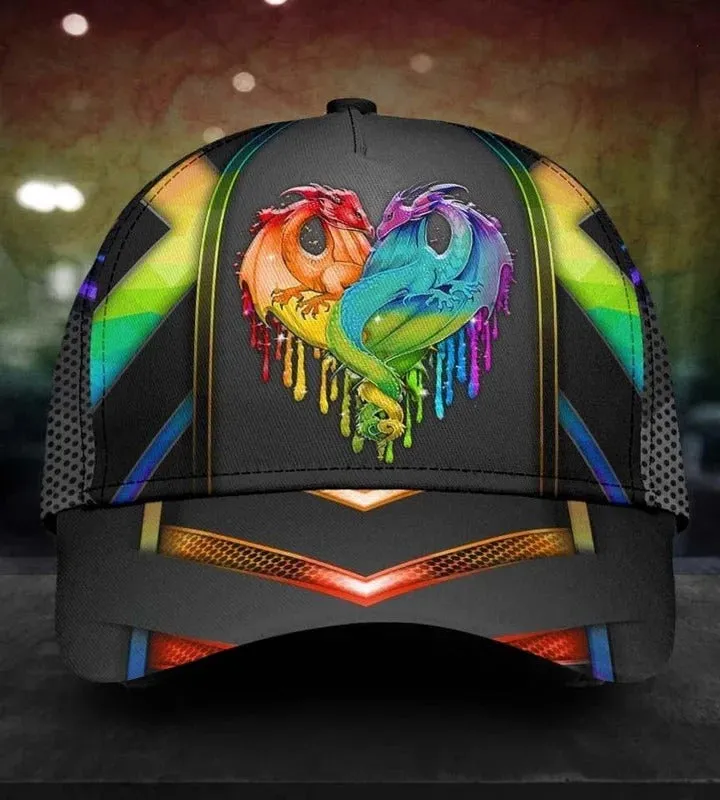 Pride Rainbow Colors Baseball Cap, Beagle In Dog Years I'm Gay LGBT 3D Print Baseball Cap Hat