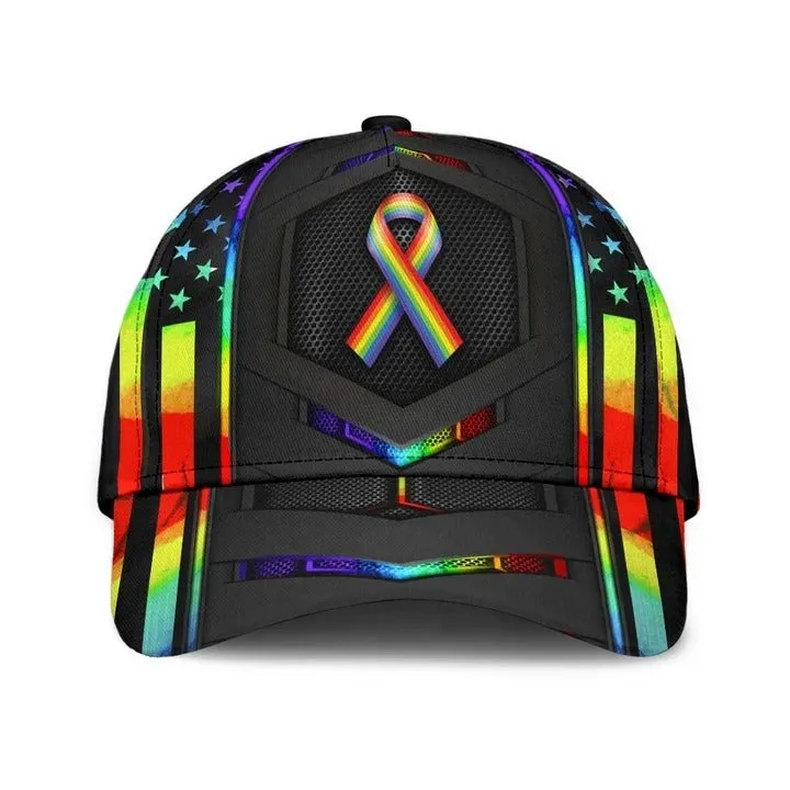Pride Rainbow Colors Baseball Cap, Beagle In Dog Years I'm Gay LGBT 3D Print Baseball Cap Hat