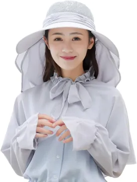 Roll Up Wide Brim Sun Visor UPF 50  UV Protection Sun Hat with Neck Protector
