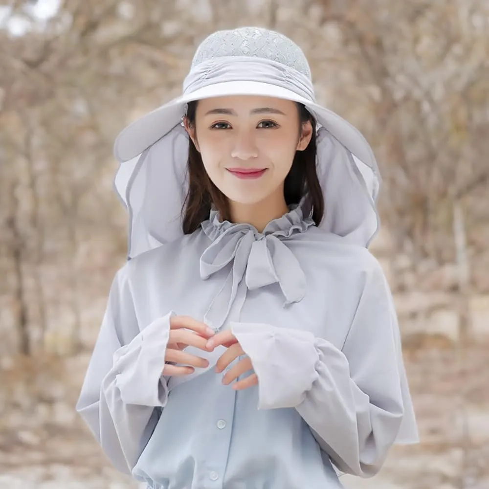 Roll Up Wide Brim Sun Visor UPF 50  UV Protection Sun Hat with Neck Protector