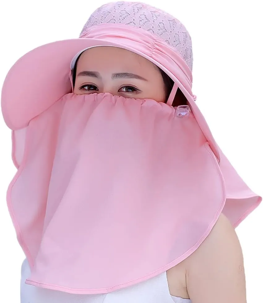 Roll Up Wide Brim Sun Visor UPF 50  UV Protection Sun Hat with Neck Protector