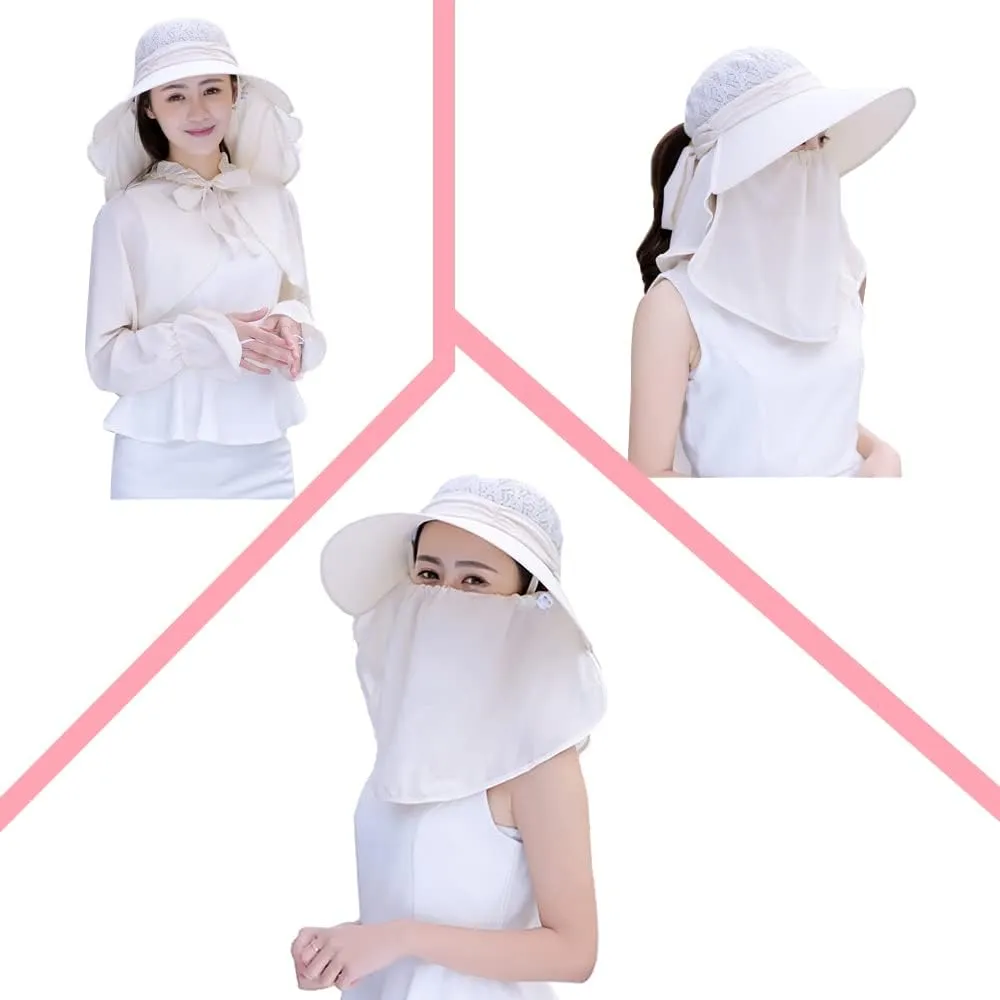 Roll Up Wide Brim Sun Visor UPF 50  UV Protection Sun Hat with Neck Protector
