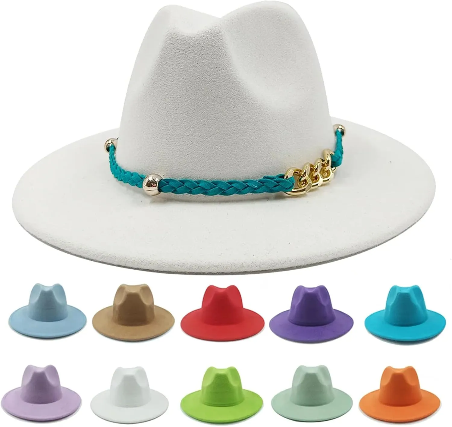 Seasons Panama Jazz Cap Fashion British Style Wide Brim Fedoras
