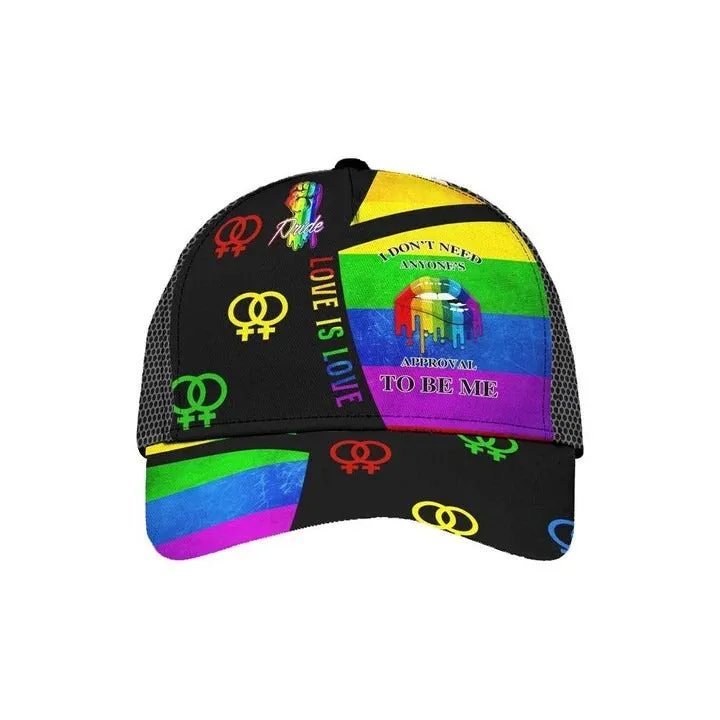 Skull Lgbt Pride Cards All Over Printing Baseball Cap Hat Lgbt Accessories