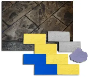 Slate Concrete Stamps - Grand Running Bond