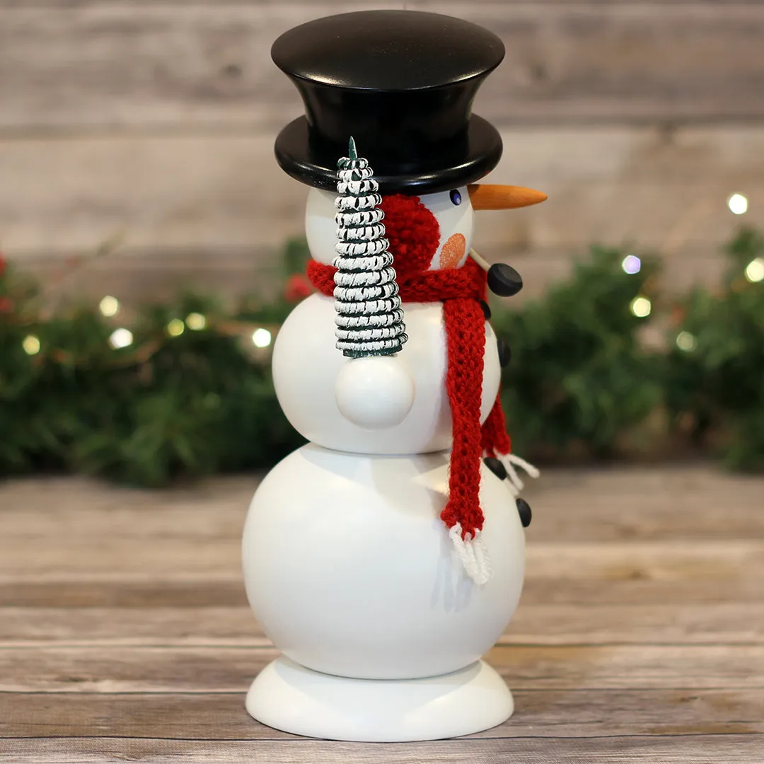 Smoker - Large Snowman with Tree Smoking Man