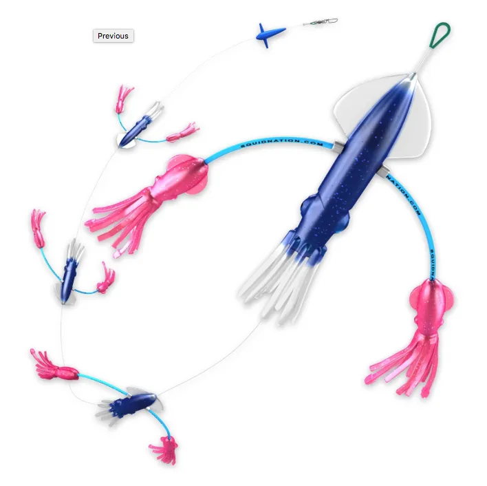 SquidNation Flippy Floppy Thing Tuna Marlin Magnet Daisy Chain