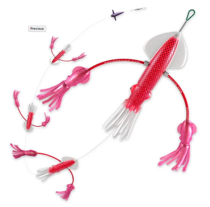 SquidNation Flippy Floppy Thing Tuna Marlin Magnet Daisy Chain