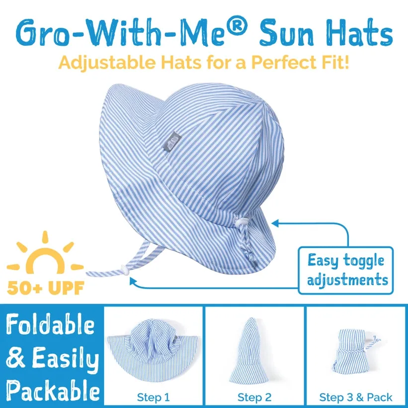 Sun Hat, Grey Herringbone