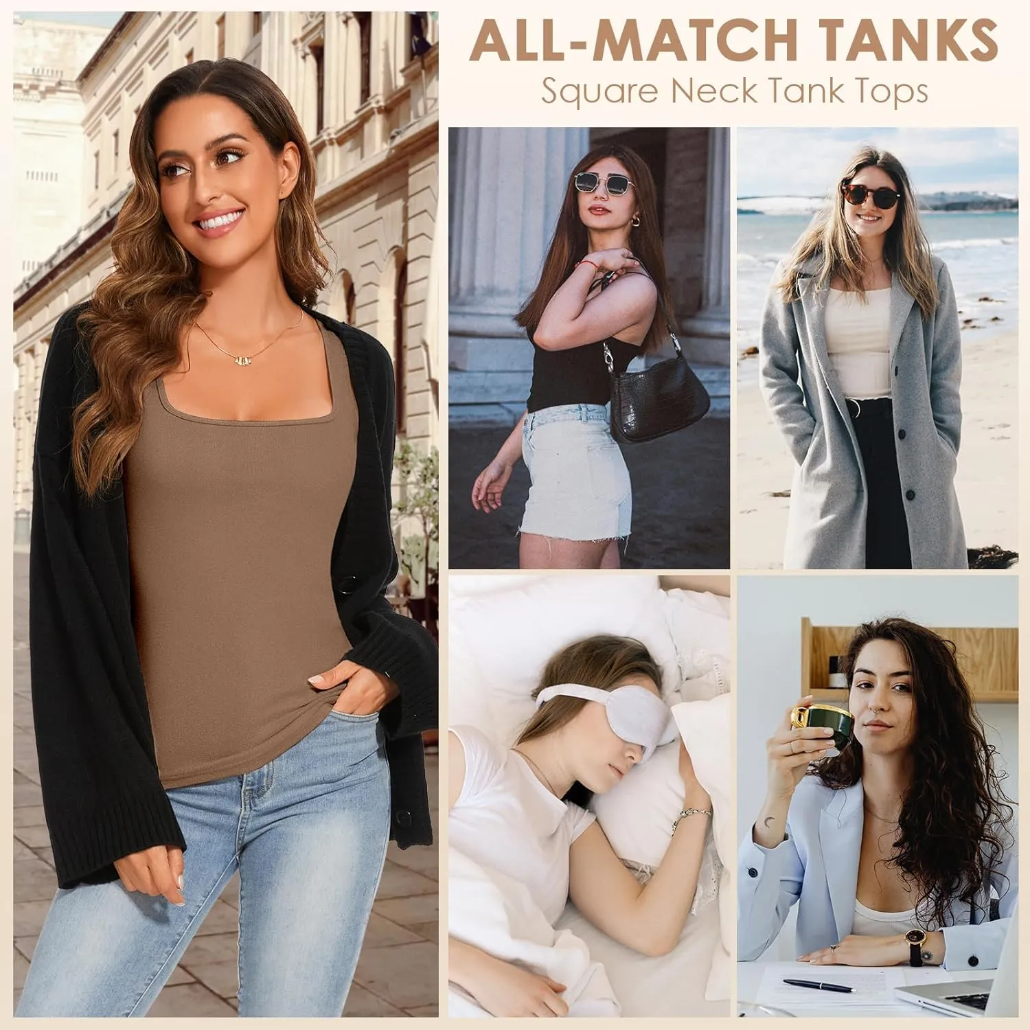 Thermal Tank Top Fleece Lined Shirt Camisole Sleeveless Thermal Top Vest Warm Undershirt Base Layer Women Cold Weather