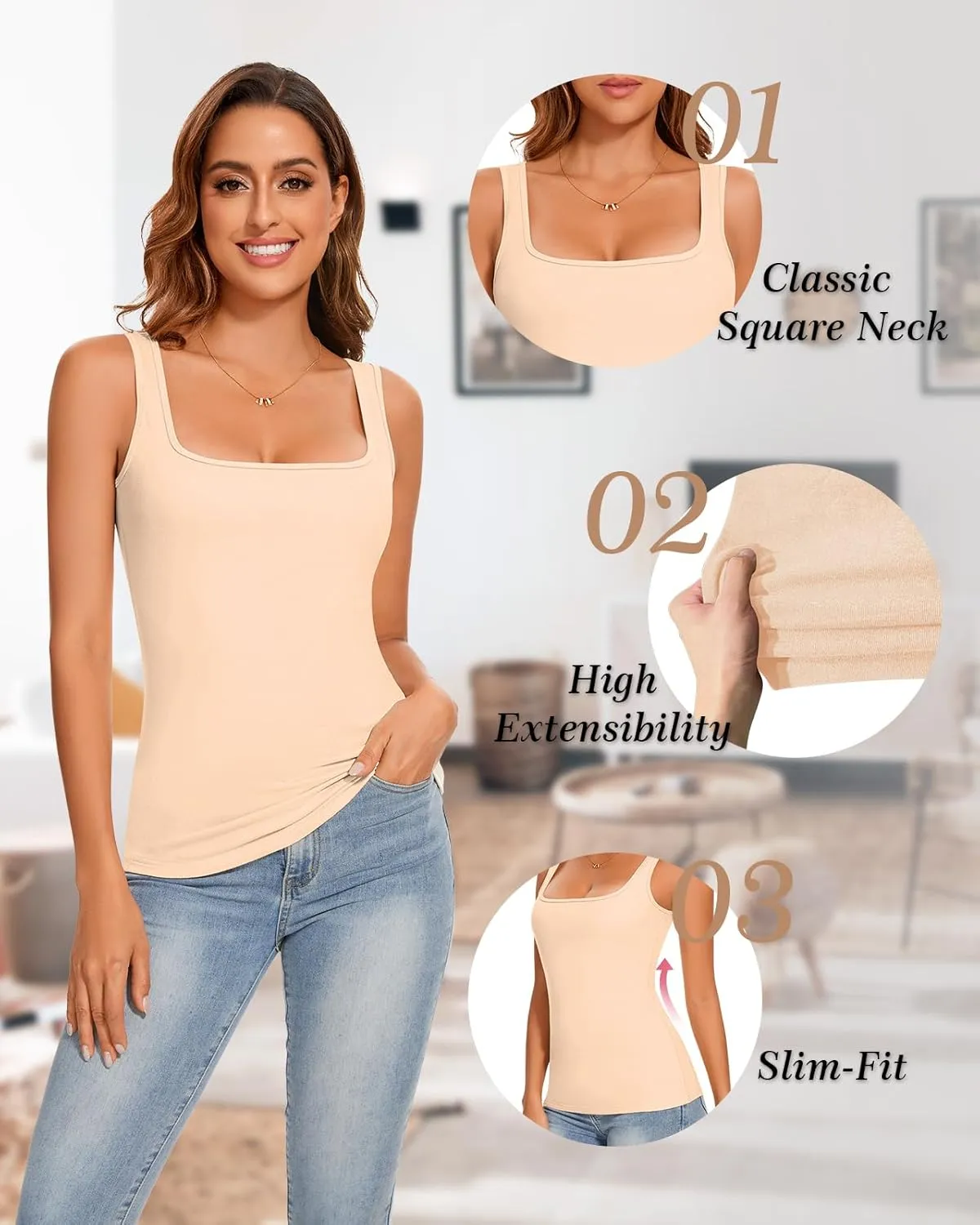 Thermal Tank Top Fleece Lined Shirt Camisole Sleeveless Thermal Top Vest Warm Undershirt Base Layer Women Cold Weather