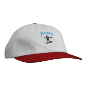 Thrasher Mag Gonz Oldtimer Strapback Hat White/Red