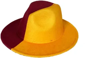 Two-Tone Fedora Hat - Cotton-Polyester Unisex Jazz Style for Spring/Autumn Outdoor Wear
