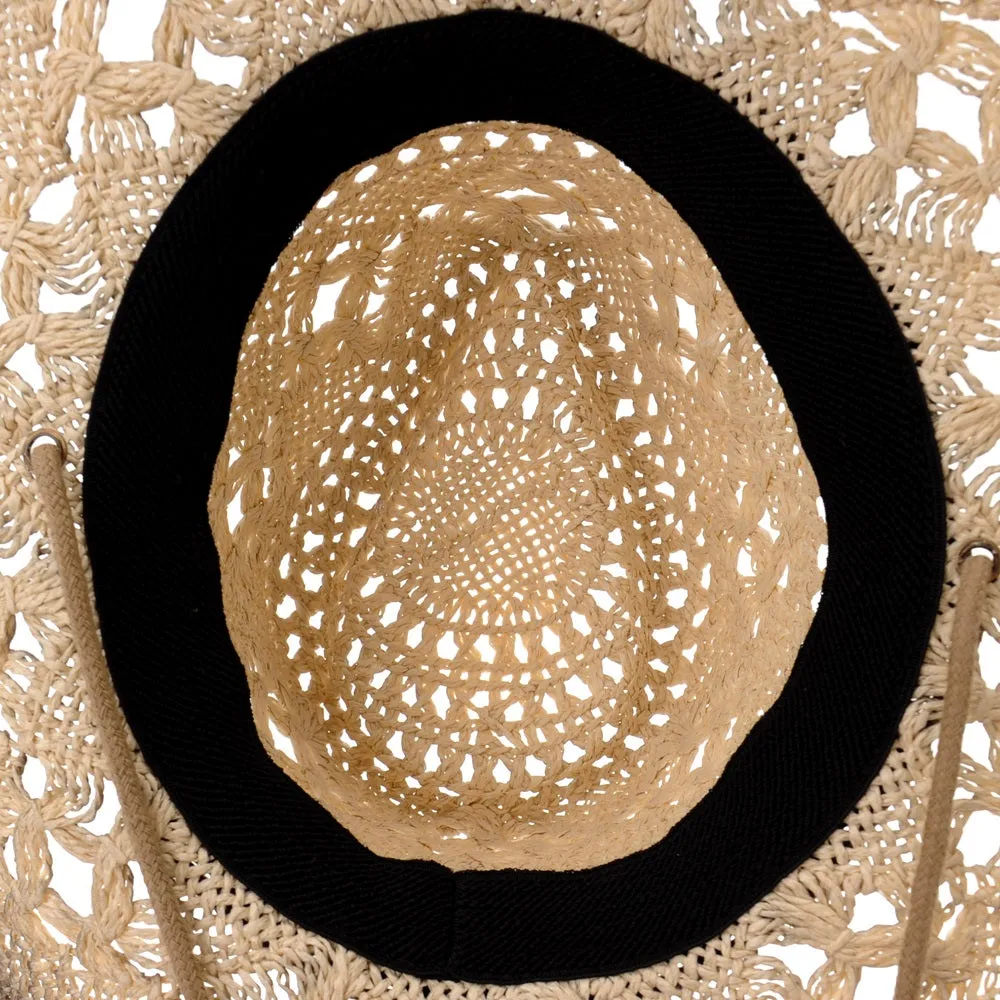 Western Cowboy Hat Cool Paper Straw Banded Chin Strap GN8765