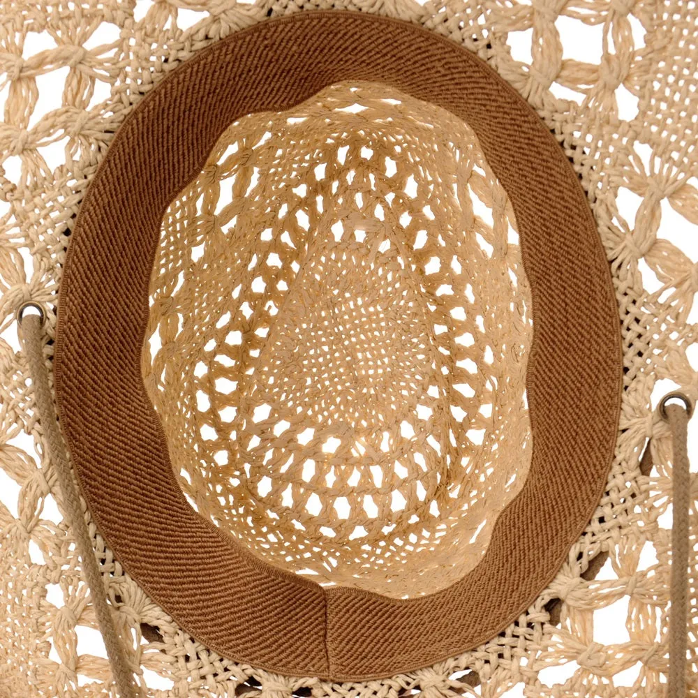 Western Cowboy Hat Cool Paper Straw Banded Chin Strap GN8765