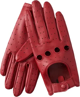 Women's Touchscreen Leather Gloves - Unlined Lambskin Leather Driving Gloves