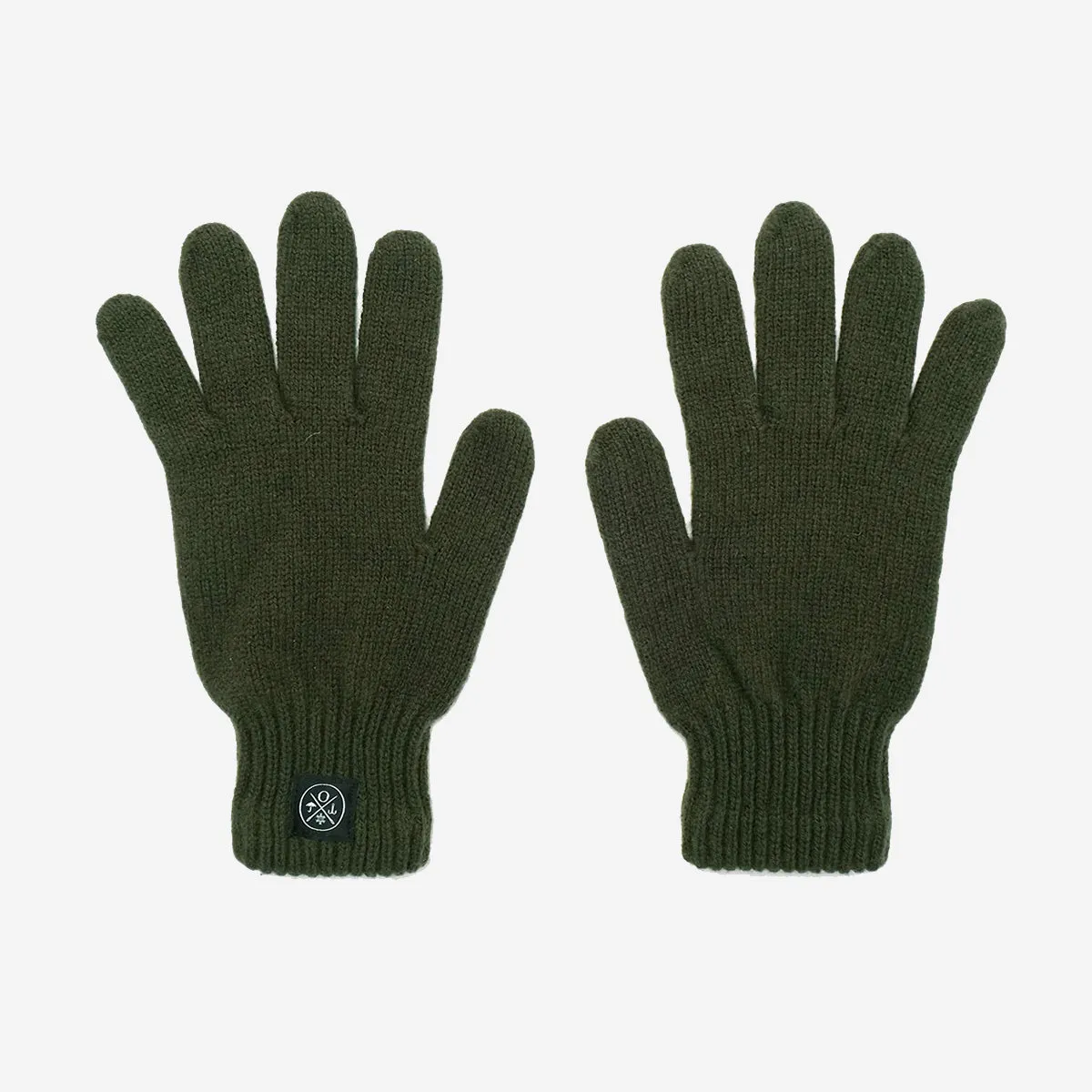 Wool Full Finger Gloves - Hunter Green