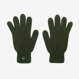 Wool Full Finger Gloves - Hunter Green