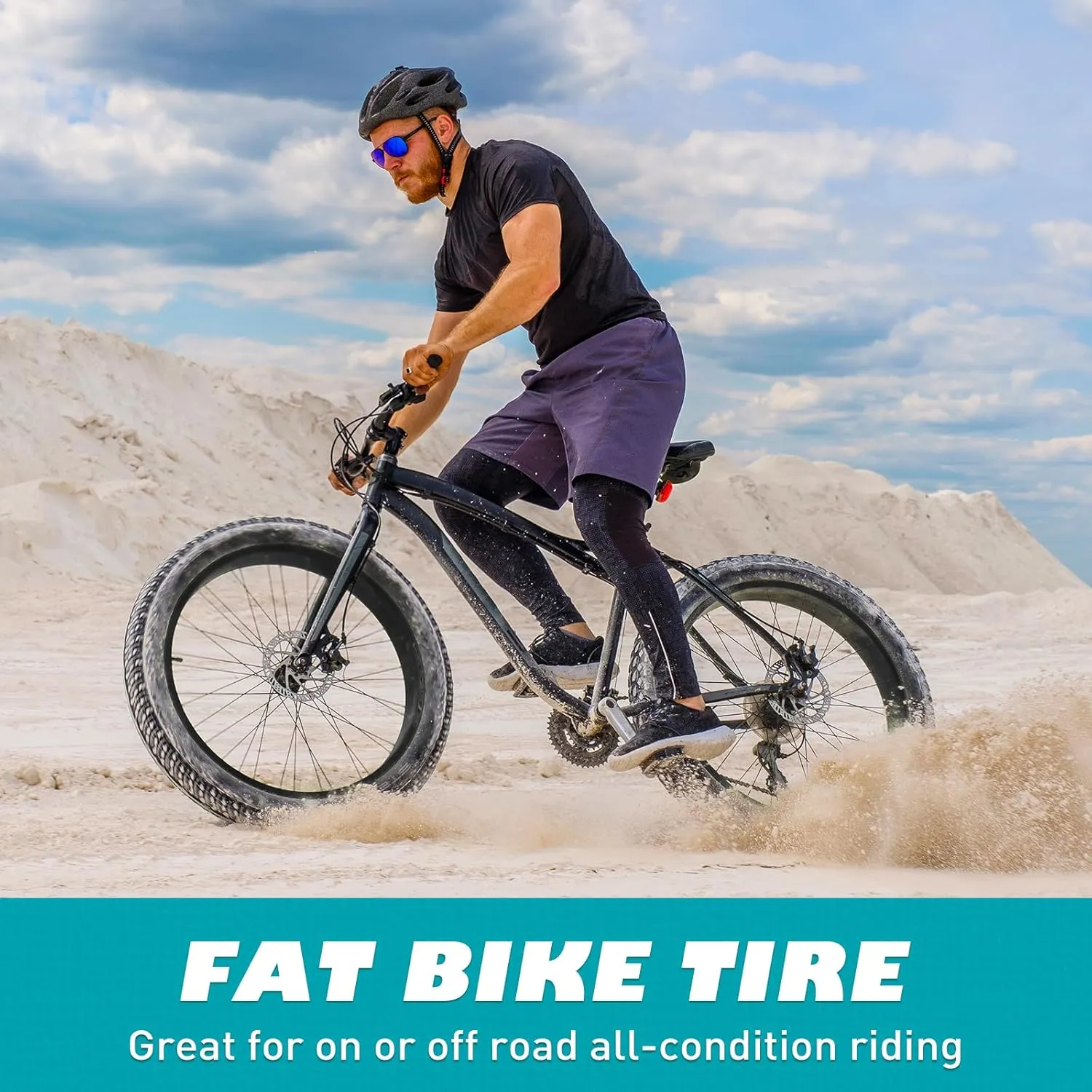 ZUKKA Bike Tire 20/24/26 x 3.0 Fat Bike Tire 1/2 Pack Replacement Tire Folding Mountain Bike Tire High-Density Bike Tires for Snow Beach BMX MTB Electric Bike