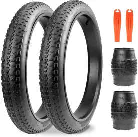 ZUKKA Bike Tire 20/24/26 x 3.0 Fat Bike Tire 1/2 Pack Replacement Tire Folding Mountain Bike Tire High-Density Bike Tires for Snow Beach BMX MTB Electric Bike